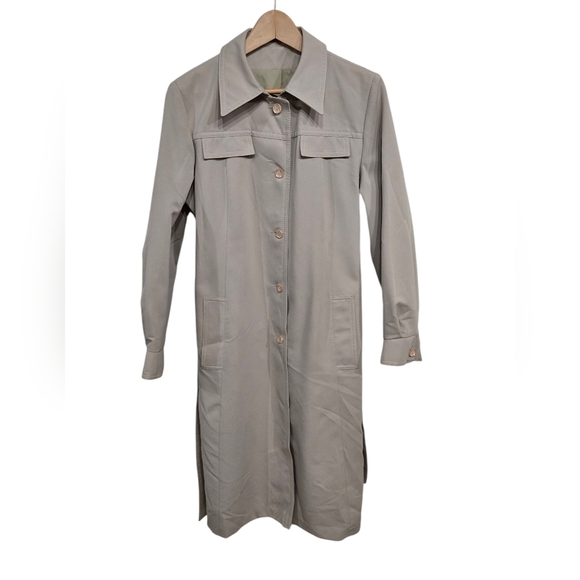 Vintage Forecaster Of Boston Classic Tan Trench Coat Small - Picture 3 of 6